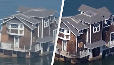 Mystery surrounding why there was a full-sized two-story house floating in San Francisco Bay