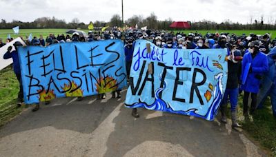 French police disperse demonstrators from port blockade over reservoir construction