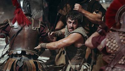 Paul Mescal battles Pedro Pascal and a rhino in first ‘Gladiator II’ trailer