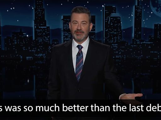 Jimmy Kimmel gives his verdict on the Harris-Trump presidential debate