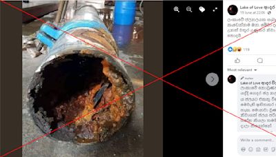 Thai water pipe photo falsely shared as 'corroded Sri Lankan pipeline'