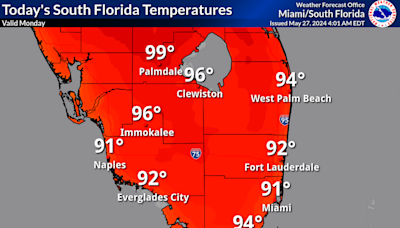 Rain is likely this week, South Florida. But don’t expect a break from extreme heat yet