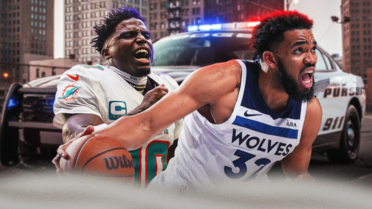 Timberwolves' Karl-Anthony Towns reacts to Tyreek Hill arrest video