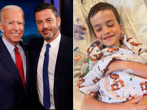 Joe Biden Sent Jimmy Kimmel's Son Billy a Card and Stuffed Commander Dog After His Open Heart Surgery