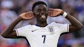 England goalscoring hero Bukayo Saka has a shot at golf