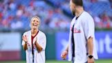 WATCH: Zach Ertz outdone by wife in throwing ceremonial first pitch at Phillies game