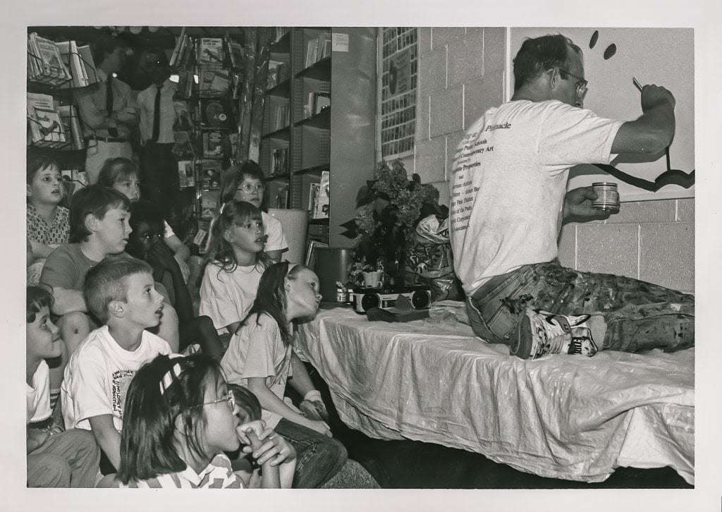 A Mural Keith Haring Painted in an Elementary School Gets Rare Showing