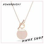 KNOX 美國代購 SWAROVSKI Ginger T Bar 項鏈 硬幣 休閒 鍍玫瑰金色調 5567529