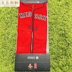 貳拾肆棒球日本帶回 STACE SCK美國大聯盟MLB 波士頓紅襪式樣運動長襪-豆豆服飾