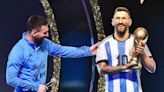 Lionel Messi honoured with statue alongside Diego Maradona and Pele after Argentina’s World Cup win