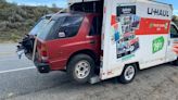 Driver caught with SUV hanging out back of U-Haul truck in Washington state