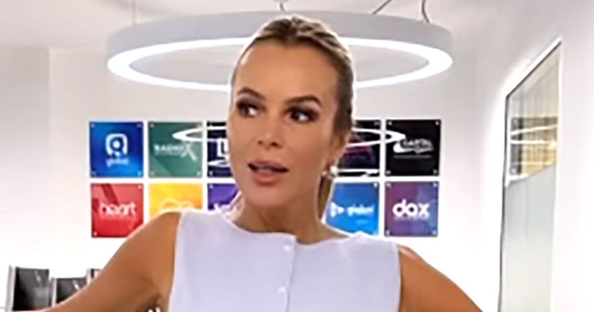 Amanda Holden ‘in last night's makeup' as she seems to go braless in two-piece