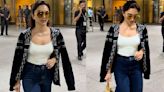 Kiara Advani nails Cannes return airport fit in hoodie with jeans and luxe Fendi bag