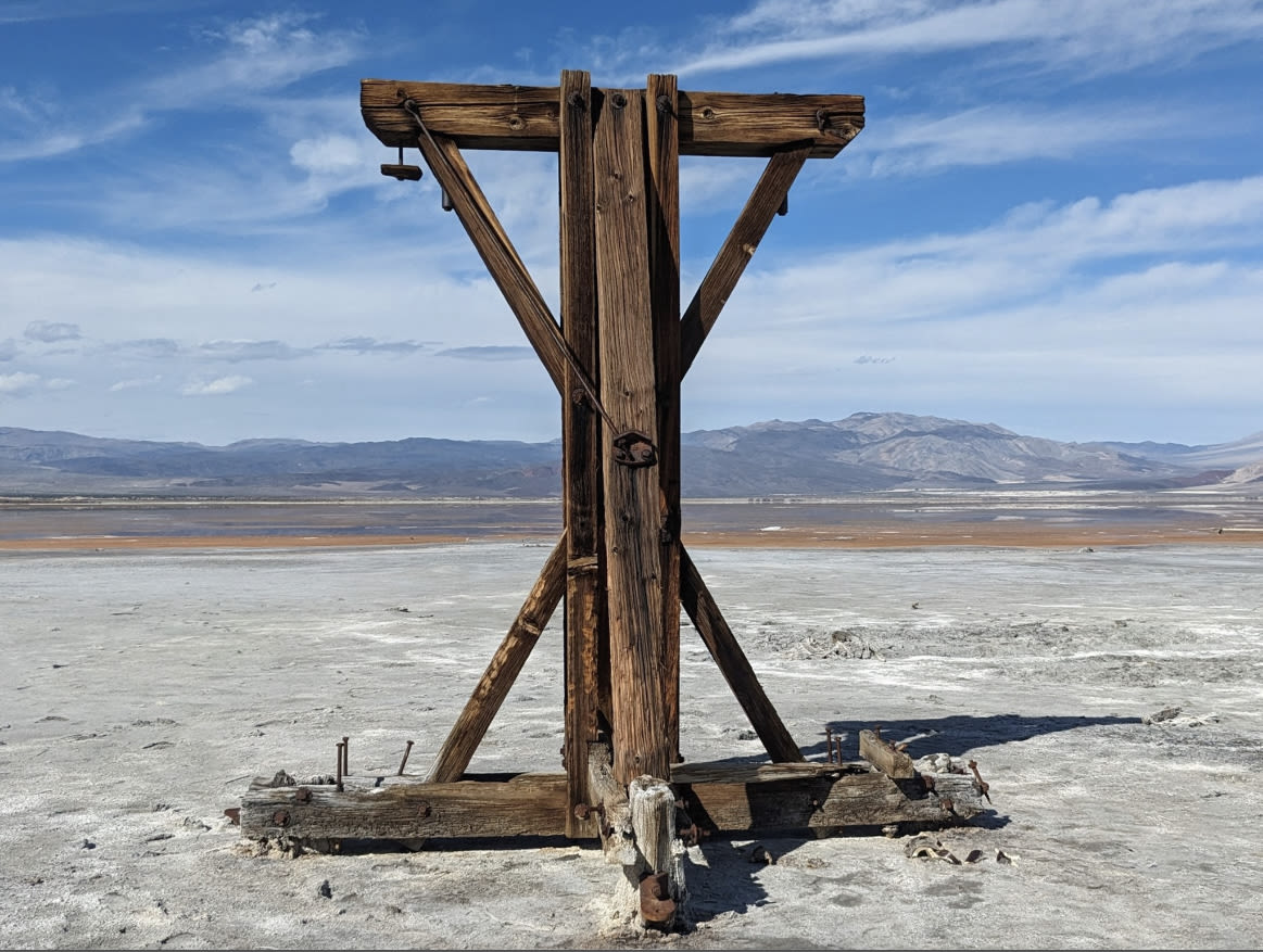 Historic Death Valley tram tower ripped down when tourists pull vehicle from mud, officials say