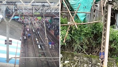 Mumbai: Bamboo Structure Collapse Disrupts Suburban Train Services Between Sion And Matunga