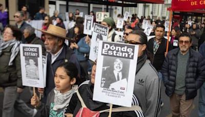 Manifestación en Santiago por las víctimas de la dictadura de Pinochet