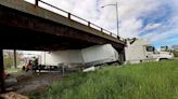 Tractor-trailer ‘storrowed’ underneath Bowker Overpass in westbound lanes of Storrow Drive - The Boston Globe