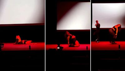 El sensual baile de Flor Jazmín Peña en un teatro de España: “Gracias a los que están del otro lado”
