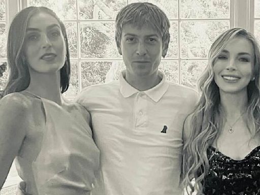 Lindsay Lohan, 38, with her sister Aliana, 30 and brother Cody, 28