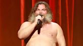 Jack Black flaunts his flexibility and his underwear while singing a Taylor Swift song at fundraiser