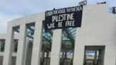 Australia politics live: pro-Palestine banners hung from Parliament house as protests converge