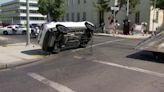 2 hospitalized after wrong-way driver crashes into Fresno Unified car in downtown Fresno