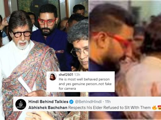 Abhishek Bachchan Wins Over Internet By Showing Respect To Elders, Shielding Dad Big B In Crowd- Watch Viral Clip