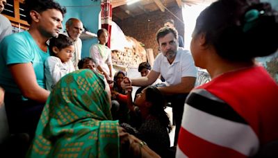 Rahul Gandhi Meets Families Of Hathras Stampede Victims