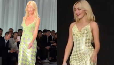 Claudia Schiffer reacts to Sabrina Carpenter wearing her iconic Versace dress