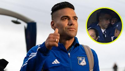 Falcao salió lesionado en partido de Millonarios y preocupa; terminó hasta con cabestrillo