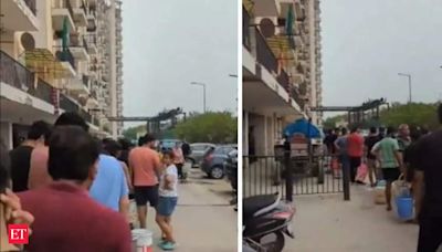 Greater Noida high-rise residents carry buckets up floors amid water shortage, video goes viral