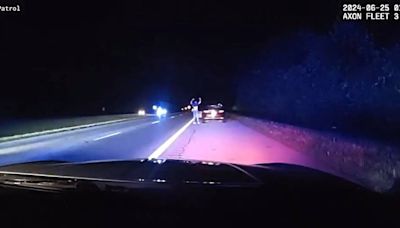 Dashcam video shows state troopers pull over stolen Ford, arrest man on I-675