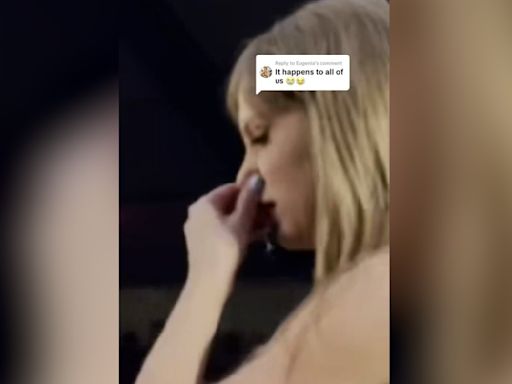 Taylor Swift se saca un moco en medio de un concierto y el vídeo da la vuelta al mundo