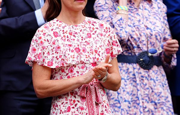 Pippa Middleton makes rare public appearance with sister Kate at Wimbledon