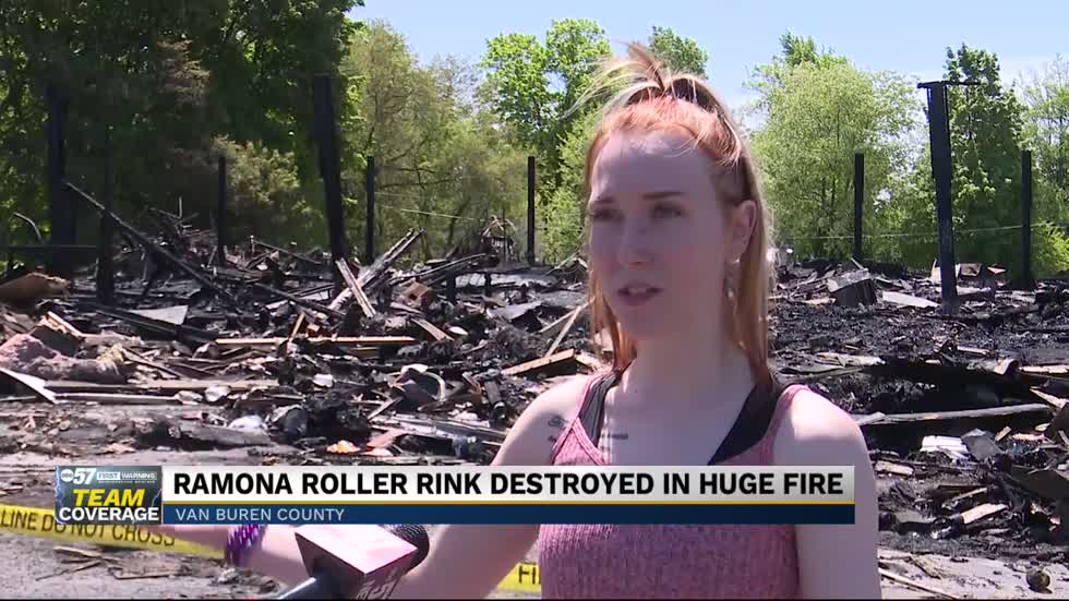Community mourns loss of oldest roller rink in Michigan after fire believed to be caused by lightning
