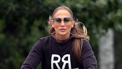 Jennifer Lopez Wears Ben Affleck Engagement Ring and Wedding Band During Bike Ride in the Hamptons