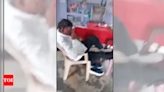Drunk teacher caught on cam | India News - Times of India