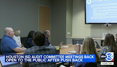 Houston ISD audit committee meetings open to the public after pushback