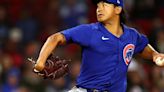 Starting pitcher Shota Imanaga of the Chicago Cubs throws against the Boston Red Sox during the third inning at Fenway Park on Friday, April 26, 2024, in Boston.