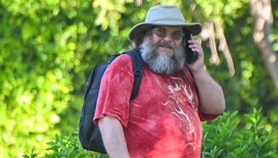 Jack Black, 54, looks unrecognizable with a grey and bushy beard in LA