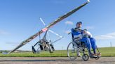 Reach for the sky: Brain cancer patient completes microlight flight for charity