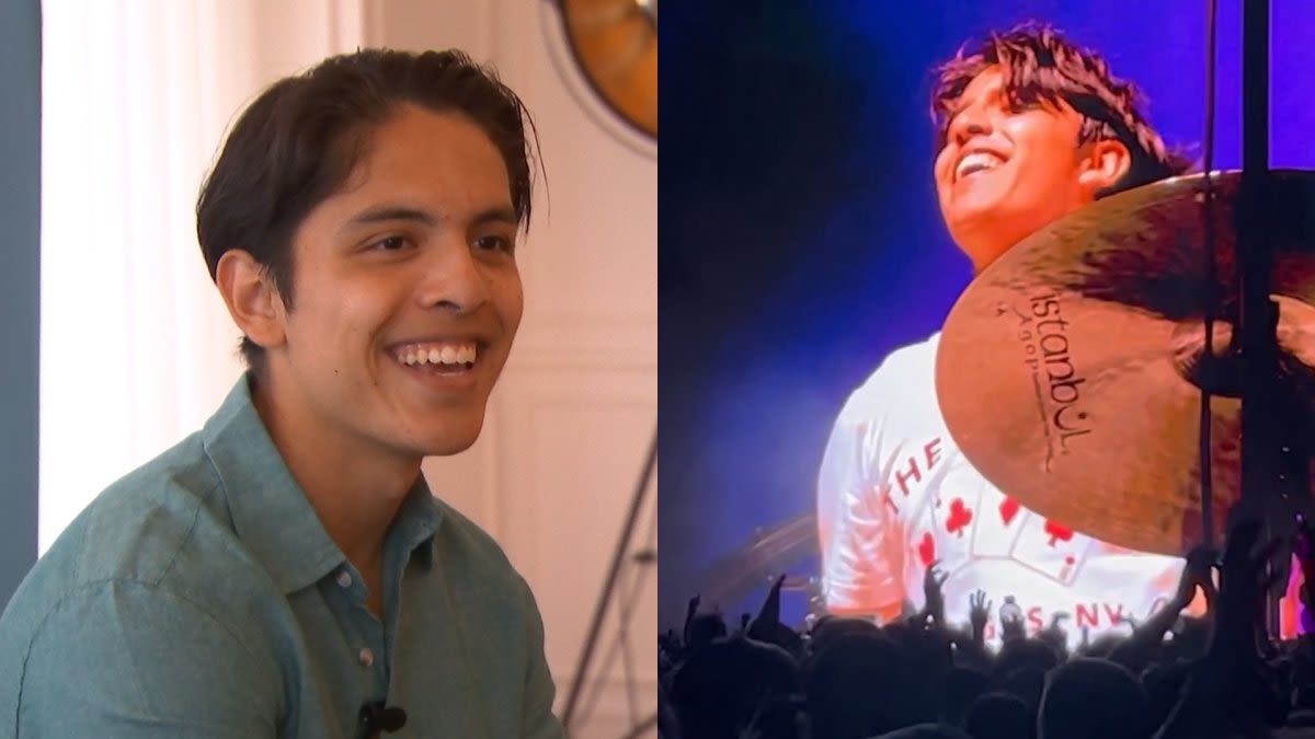 Meet 'Oscar from Chicago,' Lollapalooza fan plucked from crowd to drum with The Killers