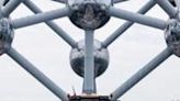 Tractors gathered near the Atomium exhibition space in Brussels in the latest farmer protest against EU environmental policies