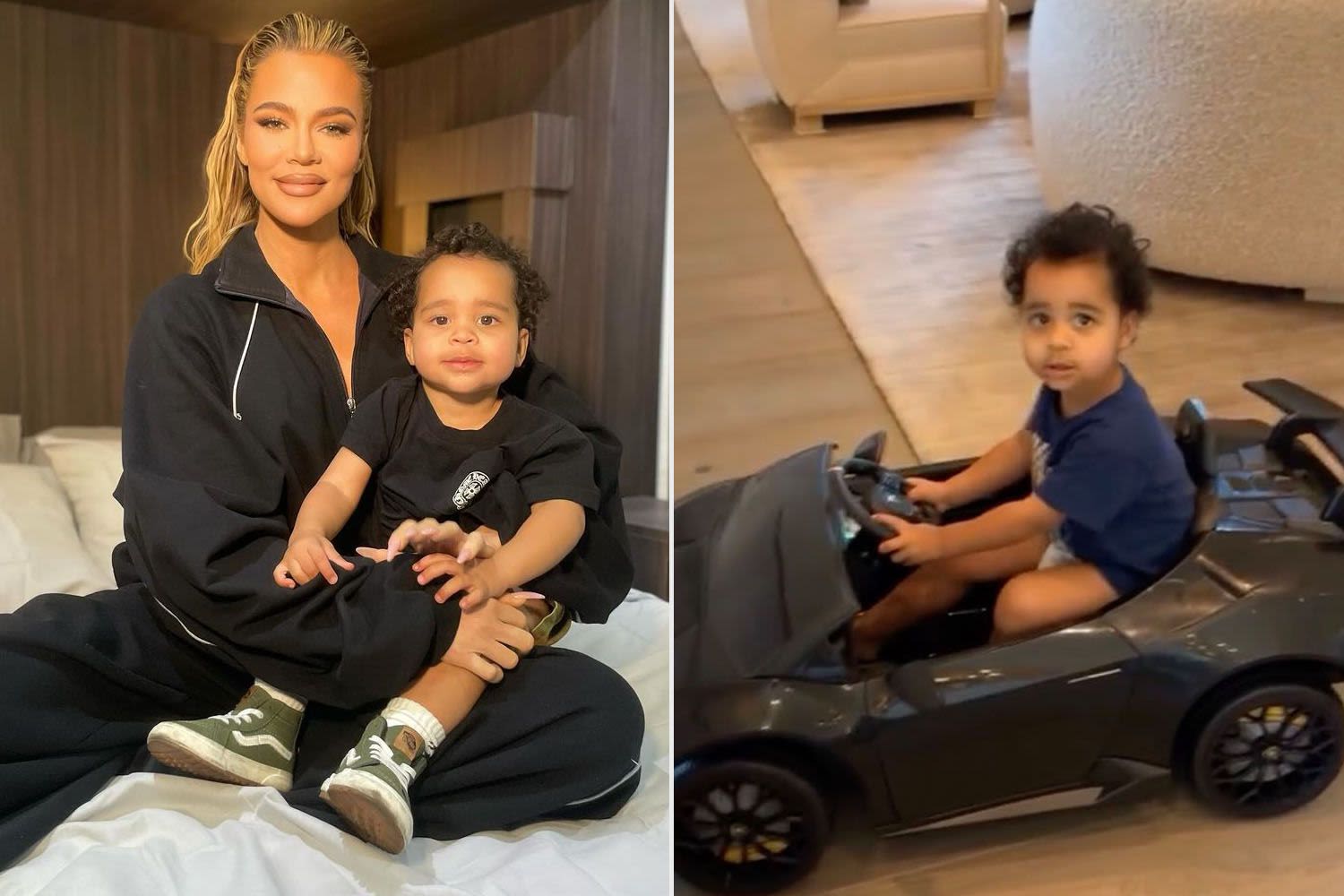 Khloé Kardashian’s Son Tatum Crashes Toy Lamborghini into the Wall at Her L.A. Home: ‘You’re Learning’