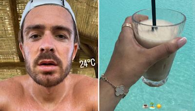 Jack Grealish works up a sweat as he shares topless picture while on holiday