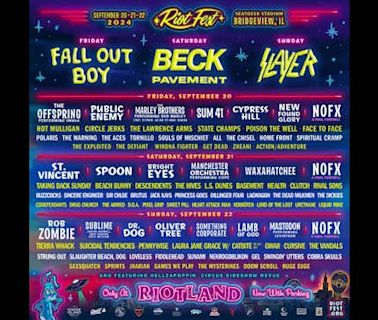 Riot Fest Announces Single Day Band Lineup And More