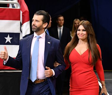 GOP power couple Donald Trump Jr. and Kimberly Guilfoyle are back on the Trump campaign trail. Here's a timeline of their relationship.