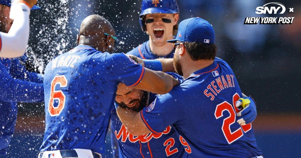 Carlos Mendoza, Omar Narváez, Harrison Bader, and Adrian Houser talk about the Mets 4-3 walk-off win in the 9th inning