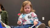 Children attend Zumbini class at Ladd Library in Cedar Rapids