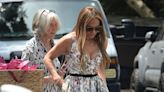 Jennifer Lopez Puts a Very J.Lo Twist on an Elegant Floral Midi Dress